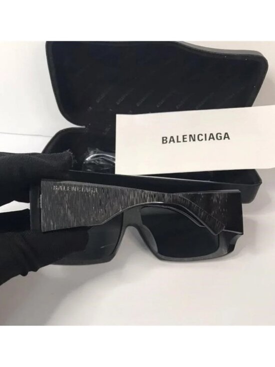 Original Balenciaga Black BB0002S Shield Sunglasses main image 5
